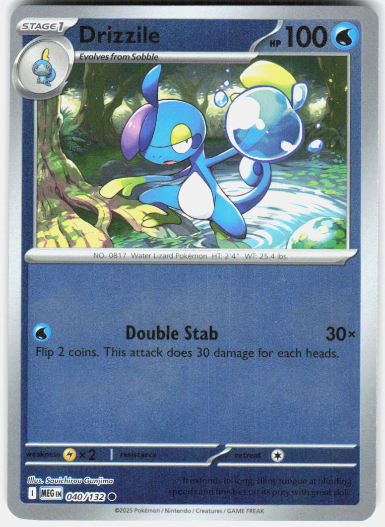 Drizzile Reverse Holo Common ME01 Mega Evolution 040/132 NM