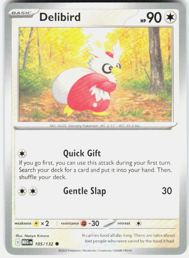 Delibird Common ME01 Mega Evolution 105/132 NM
